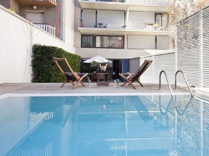 duplex house with swimming pool
