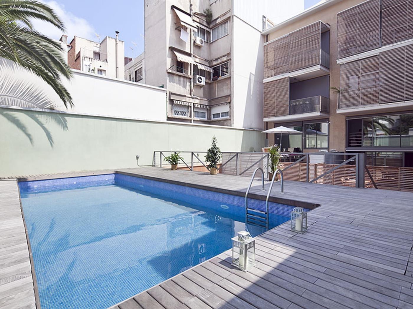 Private Terrace and Swimming Pool Apartment in Gràcia for 6 - My Space Barcelona Apartments