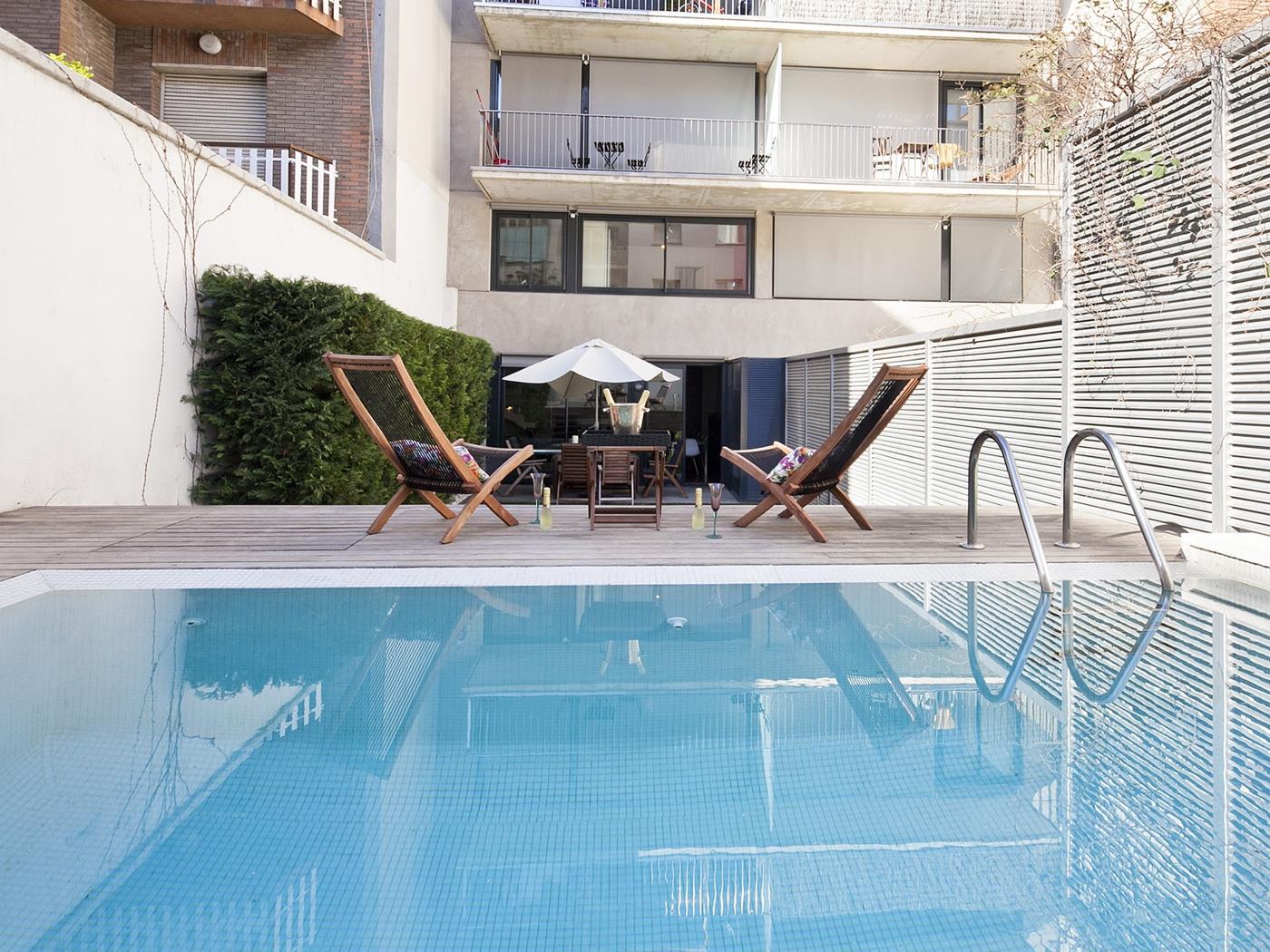 My Space Barcelona Modern Duplex with Private Garden and Swimming Pool for 10 - My Space Barcelona Apartments