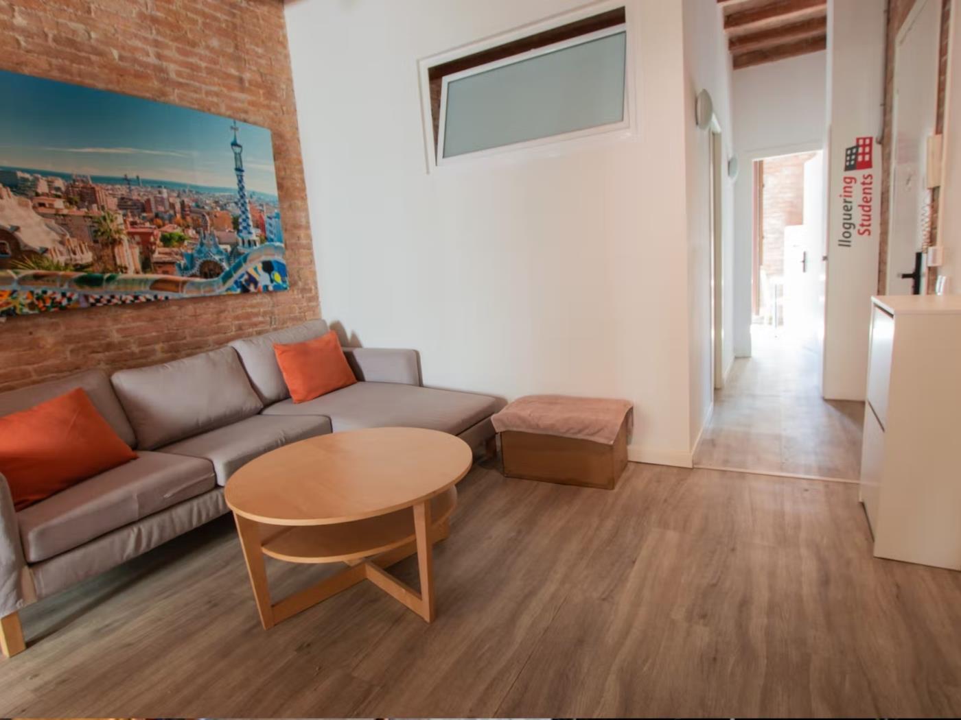 Beautiful shared apartment with bright and spacious ingle rooms - My Space Barcelona Capital Apartments