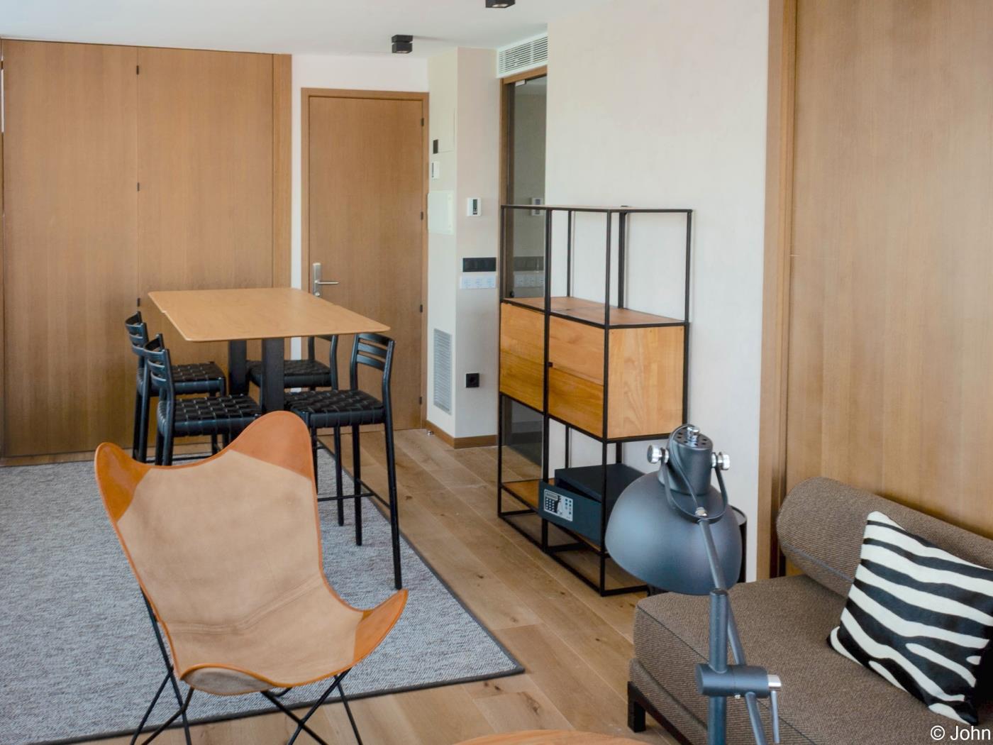 Chic Studio Loft with City Views & Rooftop Pool - My Space Madrid Apartments